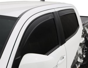 Toyota Tundra CrewMax Window Vent Visors - Side - Husky Liners - Low Profile - Matte Black - `07-`21